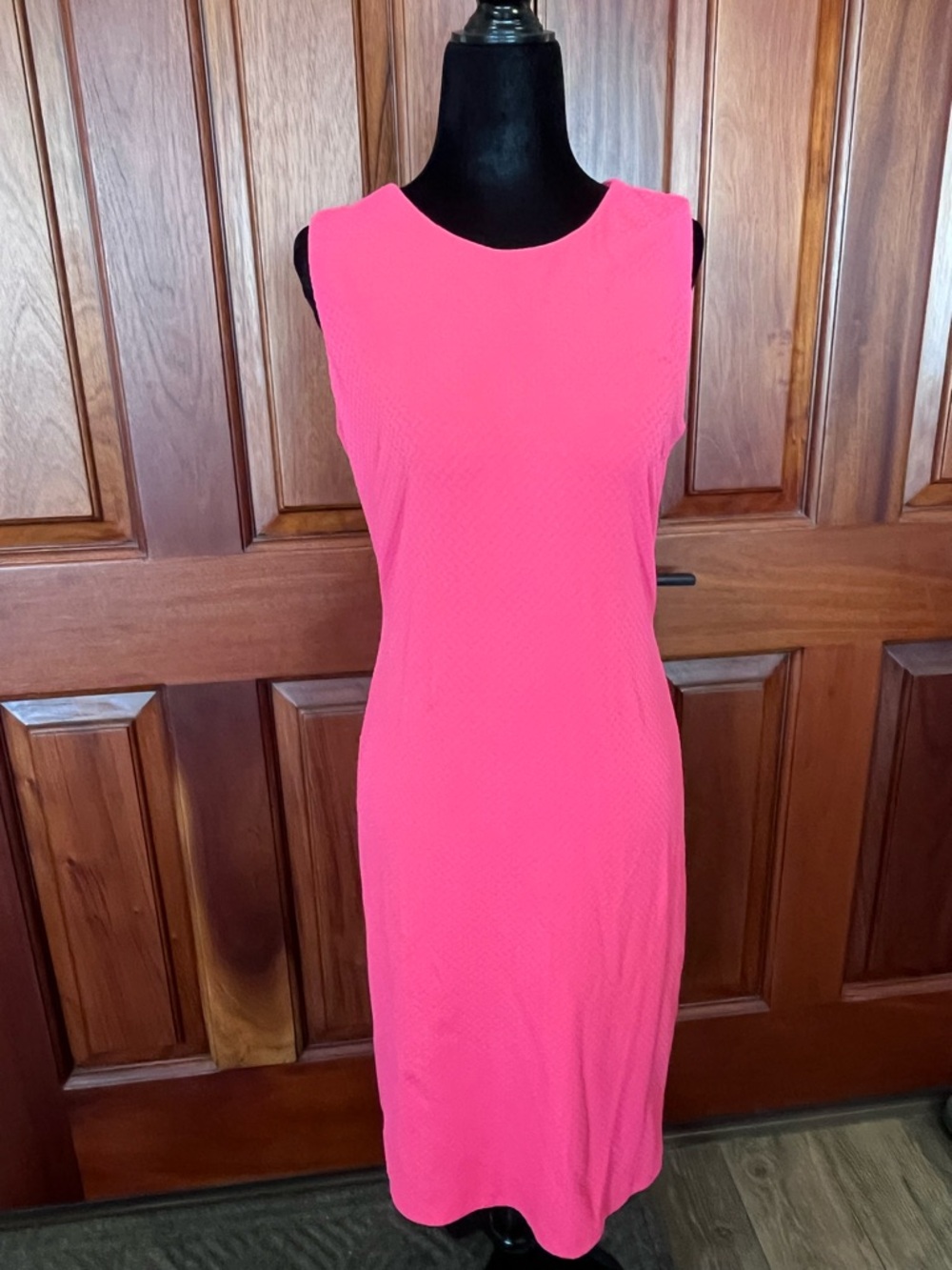J McLaughlin Sophia Catalina Texture Cloth Pink Sheath Dress Body con Size XS